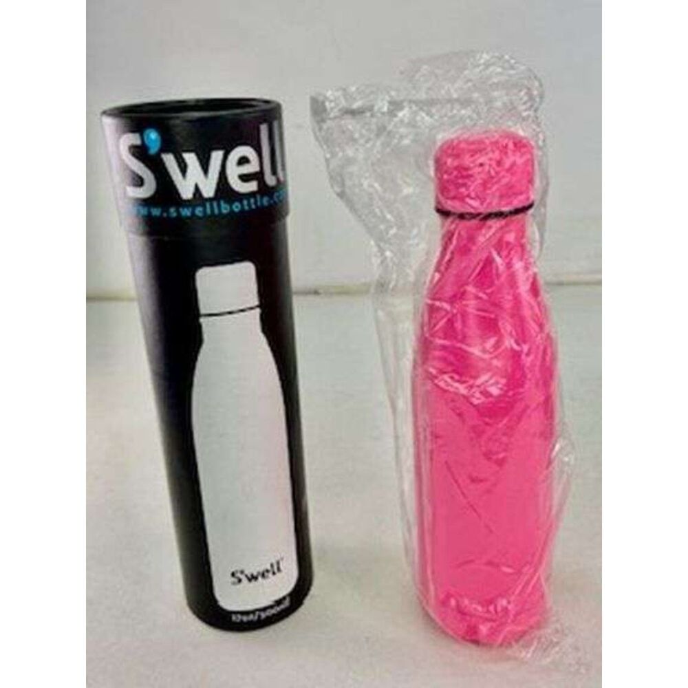 New 17 oz. Swell pink insulated stainless steel water tumbler with extra top